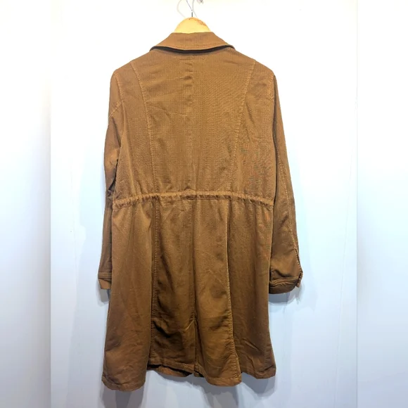 Torrid Drape Front Trench Jacket In Camel Size 1x - Picture 7 of 9